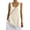 Beige, variant on Women's Cotton Linen Sleeveless Camisole Tank Top With Pocket Beige L