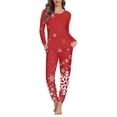 thumbnail image 1 of Conjunto de pijamas de dos piezas para mujer, ropa de casa de manga larga, suelta, informal, prendas de vestir, Navidad, otoño e invierno, envío directo, 1 of 3