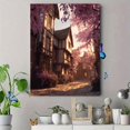thumbnail image 4 of Qisvanset Textured Winter Village Path Canvas Print 12x16 Inch Entryway Art, 4 of 8