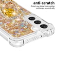 thumbnail image 3 of Funda para Samsung Galaxy S23 5G con Brillo Líquido Flotante, Purpurina, Parachoques y Anillo Giratorio Soporte, 3 of 5