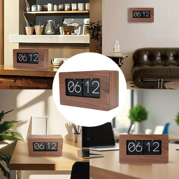 Reloj De Escritorio Digital Con Tapa, Formato De 24 Horas, Reloj De Escritorio Con Tapa, Silencioso Para Dormitorio