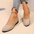 thumbnail image 4 of Zapatos Planos para Mujeres Cómodos Casuales Primavera Y Verano Versátiles Zapatos de Talla Grande de Tacón Bajo con Tacón de Cuña, 4 of 9