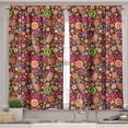 thumbnail image 2 of Ambesonne Groovy Valance & Curtain, Hippie Paisley Leaves, 55"x36", Multicolor, 2 of 6