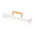 thumbnail image 4 of Almencla Clear Tool Box with Handle Container Case Bin Hardware Storage Box Organizer Yellow 33.3x9.3x6cm, 4 of 8