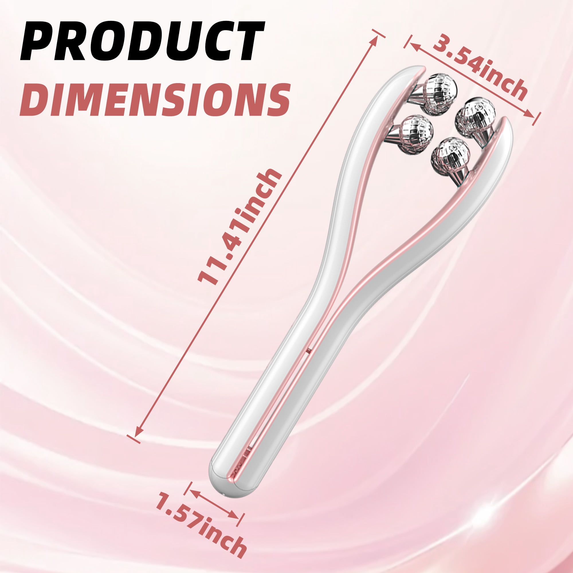 MACTANO Electric Face Massager Tool, Wireless Microcurrent Facial Jaw Massager with 3D Roller 3 Mode for Face Neck