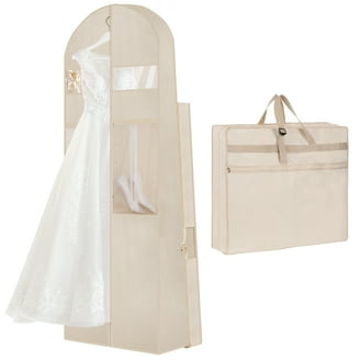 Bridal Wedding Dress Garment Bag - 160cm Portable Foldable Travel Cover for  Long Gowns