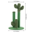 thumbnail image 6 of THE LICKER STORE Marfa 25.25" Modern Jute Triple-Cactus Cat Scratching Post with Fuzzy Toy, Green, CTR1009A, 6 of 9