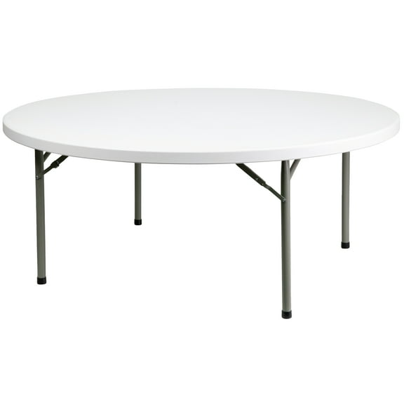 72'' Round Plastic Folding Table - Plastic Folding Banquet Table