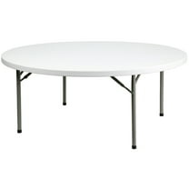 72'' Round Plastic Folding Table - Plastic Folding Banquet Table
