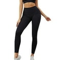 thumbnail image 4 of Zofedap Leggings for Women, No See Through High Waisted Workout Yoga Leggings for Women Black,Size S, 4 of 4