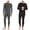 Black/Charcoal, variant on iBerryNY Men Thermal Underwear, Microfiber Fleece Long John, 2-Pack, Light Gray/Black, Large