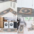 thumbnail image 6 of 2 Piece Bohemian Light Orange Ethnic Pattern Rug Rug Kitchen Rug Set, Decor Kitchen Rugs, Absorbent Non-Slip Washable Floor Mats, Home Indoor Runner Rugs 17"x47"+17"x30", 6 of 7