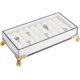 thumbnail image 1 of Soporte para anillos con ranuras de terciopelo, organizador de joyas, bandejas de exhibición de anillos de acrílico, soporte rectangular para aretes y anillos para mujer, 1 of 5