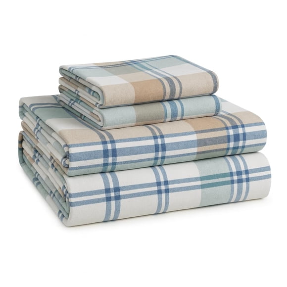 100% Cotton Flannel Sheets Set - Queen Size Flannel Sheets, 4-Piece Luxury Bedding Sets, Lightweight, Brushed for Extra Softness, Warm and Cozy, 15"