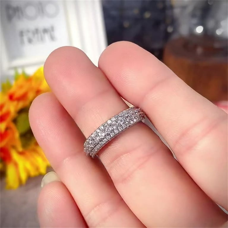 925 Sterling Silver CZ 6mm Women's Wedding Band