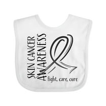 Inktastic Skin Cancer Awareness- Fight, care, cure Boys or Girls Baby Bib