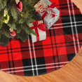 thumbnail image 2 of Falda para árbol de Navidad con diseño de cuadros escoceses, suave y divertida, con diseño de jaula escocesa, decoración navideña de granja de 48", 2 of 4