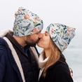 thumbnail image 5 of Yiaed Watercolor Wildflowers 1 Print Winter Beanie for Men Women, Fleece Lined Beanie Soft Warm Knit Hat Ski Stocking Cuffed Ca, 5 of 6