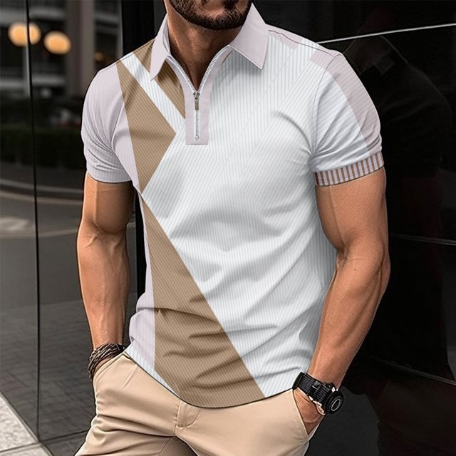 Product Classification Men Shirts | Product Title Male Summer Button Plaid Short Sleeve Top Lapel Lightweight Tee