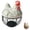 White, variant on Agiufgs Egg Basket Ceramic Hen, Holds 20-25 Eggs with Rustic Design, for Kitchen Countertop Storage Setup and Daily Use, Black