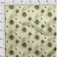 thumbnail image 3 of oneOone Viscose Jersey Beige Fabric Plants Cactus Quilting Supplies Print Sewing Fabric By The Yard 60 Inch Wide, 3 of 4