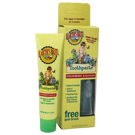 Earth's Best - Toddler Toothpaste by Jason Natural Products Strawberry & Banana - 1.6 oz.(pck of 1)
