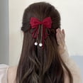 thumbnail image 1 of Pinza para el pelo con lazo de cinta y borlas de flores para la cabeza, horquilla dulce de hadas, accesorio para el pelo, tocado, accesorios para el cabello, 1 of 3