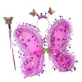 thumbnail image 2 of Disfraz de mariposa para niñas, accesorio creativo para baile, cumpleaños. rosa roja, 2 of 7