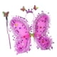 thumbnail image 2 of Disfraz para Niñas Fácil de Poner con Varita Ala de Mariposa y Diadema Halloween rosa roja, 2 of 7
