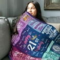 thumbnail image 2 of 21st Birthday Gifts for Her - Best 21 Birthday 60"x50" Blanket - Female 21st Bday Gift Ideas - Happy 21 Year Old Birthday Gifts - Gifts for 21 Year Old Women Girl - 21st Birthday Decorations, 2 of 6