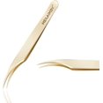 thumbnail image 1 of Curvy Tweezers for Eyelash Extension - Professional False Lash Tools Stainless Steel Precision Tweezers(Gold), 1 of 6
