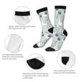 thumbnail image 3 of Bingfone Compression Socks for Women and Men Long Socks for Running Athletic Cycling Nurse- Goose and Doodle Flowers, 3 of 6