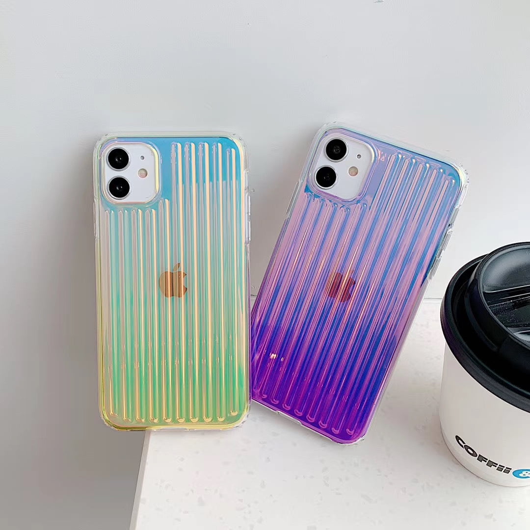 Coque IPhone Paillettes Dégradé – Étui 360° Pour IPhone 15 14 13 12 11 Pro Max 8 7 XR