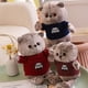 thumbnail image 4 of Juguetes de peluche de gato Basik para niños, peluches de gato básico gris y azul, muñecas de gatito suaves, peluches infantiles, regalos de cumpleaños para niños, 25 CM, 35CM, 4 of 5