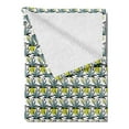 thumbnail image 2 of Tropical Soft Flannel Fleece Throw Blanket, Botanical Modern Pattern Design with Exotic Palm Leaves and Geometrical Shapes, Cozy Plush for Indoor and Outdoor Use, 50" x 60", Multicolor, by Ambesonne, 2 of 5