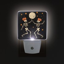Yayeee LED Night Light for The Home Plug in With Light Sensors 2 Pack, Black Halloween Dancing
