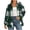 Green-01, variant on Perfectbot Women's Plaid Shacket, Button Down Shirt Jacket with Ribbed Hem, Relaxed Fit Fall Outerwear