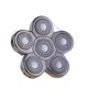 thumbnail image 1 of Cabezales de afeitadora de cabeza, 6 cabezales, afeitadora eléctrica flotante para barba para hombres con afeitado limpio, cuchilla de doble anillo universal, afeitado rápido, 1 of 4