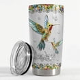 thumbnail image 3 of Hummingbird Gifts for Women Hummingbirds Tumbler 20oz Jewelry Drawings Stainless Steel Insulated Tumblers Coffee Travel Mug Cup Gift for Birthday Christmas, 3 of 7
