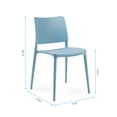 thumbnail image 5 of WRGHOME Garden Modern Outdoor/Indoor Plastic Resin Stacking Patio Dining Side Chair  (Set of 2) - AQUABLUE, 5 of 6