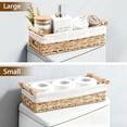 thumbnail image 2 of Tripumer 2Pack Handled Wicker Storage Basket (Beige),Stackable Woven Organizer for Bathroom, Living Room, Office, Kitchen, 2 of 10