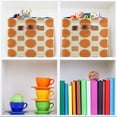 thumbnail image 6 of Yayeee Canvas Storage Basket with Handles for Shelves Fabric Bins Closet Organizer, Orange Geometric Pattern, 6 of 8