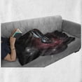 thumbnail image 6 of Galaxy Soft Flannel Fleece Throw Blanket, Spaceship in Interstellar Travel on a Galactic Starfield Alien Fantasy Science Fiction, Cozy Plush for Indoor and Outdoor Use, 60" x 80", Black, by Ambesonne, 6 of 6