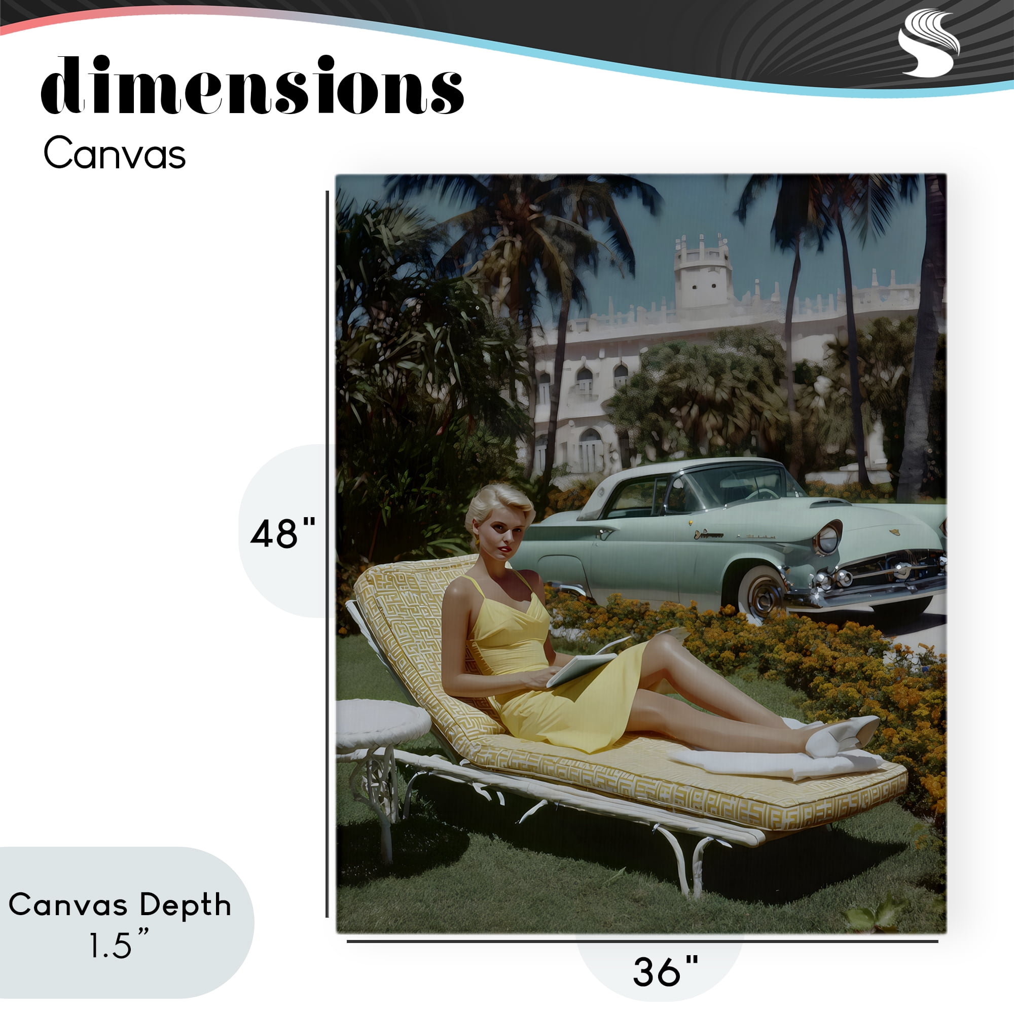 Stupell Industries Vintage Sunbathing Woman Canvas Wall Art, design by Franklyn Gregory