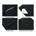 thumbnail image 2 of Men's 2 Piece Double Breasted Suits Slim Fit Tuxedo Jacket and Dress Pants Set for Wedding Business Prom, 2 of 6