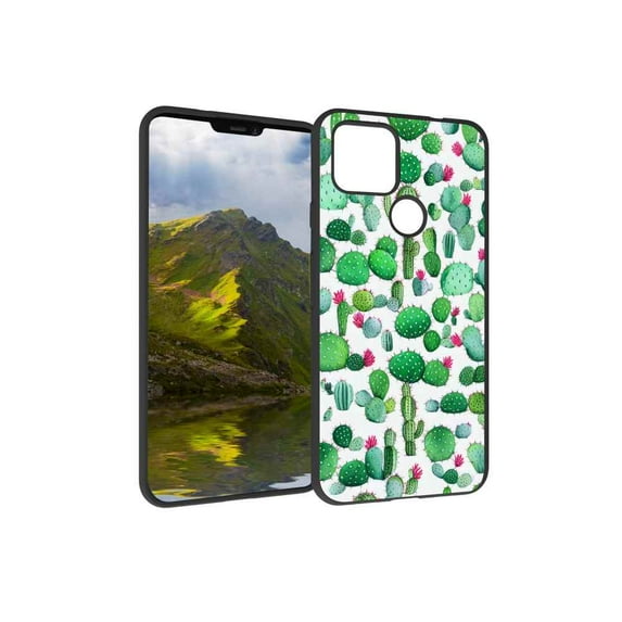 Compatible with Google Pixel 4A 5G Phone Case, Cactus-153 Case Silicone Protective for Teen Girl Boy Case for Google Pixel 4A 5G