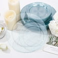 thumbnail image 4 of WDF 200PCS Blue Plastic Plates - Blue Glitter Plastic Plates - Heavy Duty Blue Glitter Disposable Plates - Include 100 Dinner Plates 10" and 100 Dessert Plates 7" for Parties/Wedding/Graduation, 4 of 8