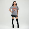 thumbnail image 3 of Women's Gameday Couture Gray Cincinnati Bengals Relaxed Iconic Edge Rhinestone V-Neck T-Shirt, 3 of 4