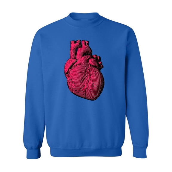 Colorful Anatomical Heart Design Sweatshirt Men -Image by Shutterstock, Male Small