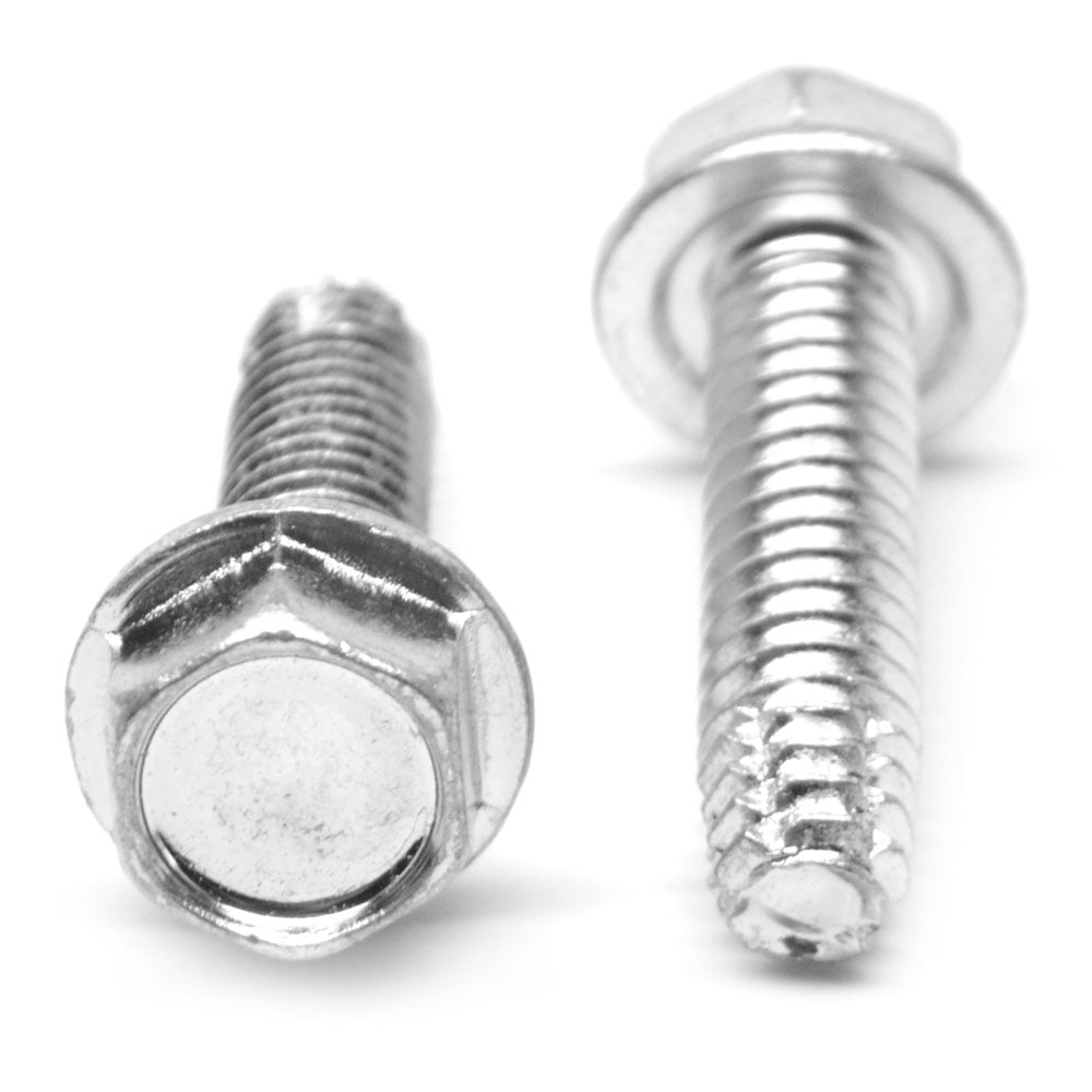Zinc Plated Finish Hex Washer Head Pack of 10 1-1/2 Length Steel Thread Cutting Screw Type 23 Slotted Drive 5/16-18 Thread Size